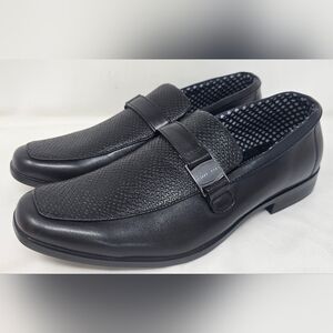 Perry Ellis Men 8.5 Black Justin Portfolio Ultra Foam Slip On Dress Loafer Shoes